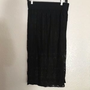 Black cute lace skirt